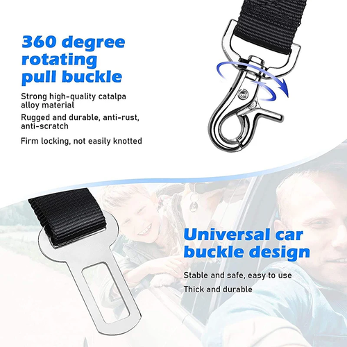 Dog Car Safety Leash Adjustable Retractable for Travel - Image 4