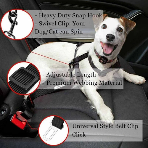 Dog Seat Belt Adjustable Harnesses for Car Travel - Image 4