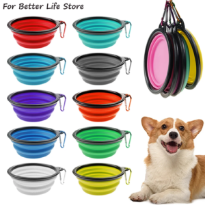Portable Silicone Folding Dog Bowl for Travel