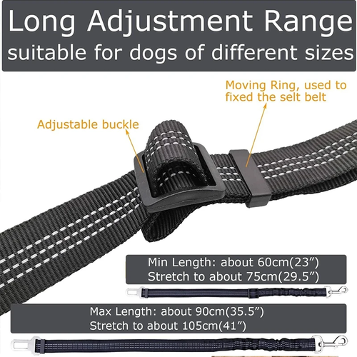 Dog Seat Belt Adjustable Harnesses for Car Travel - Image 2