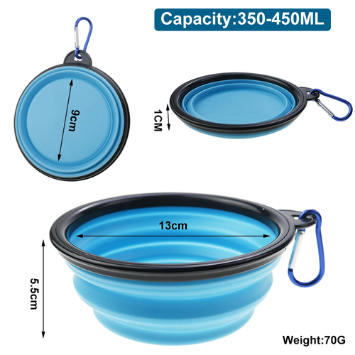 Portable Silicone Folding Dog Bowl for Travel - Image 2