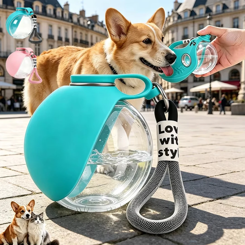 Portable Dog Water Bottle with Bowl for Travel - Image 6
