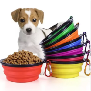 Portable Dog Food Bowl Silicone for Travel Feeding